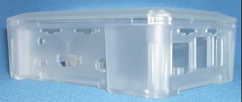 Extra image of Moulded Case/Enclosure for Model B Raspberry Pi 2, 3 and Pi 1 B+ (Clear) Flat bottom (cover options)